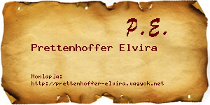 Prettenhoffer Elvira névjegykártya